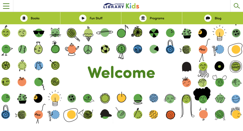 Kids Toronto Public Library Website